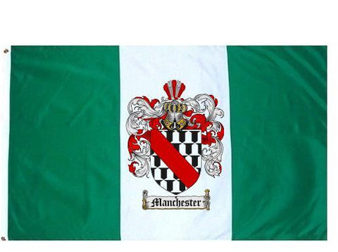 Manchester family crest coat of arms flag