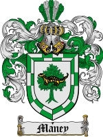 Maney coat of arms family crest download