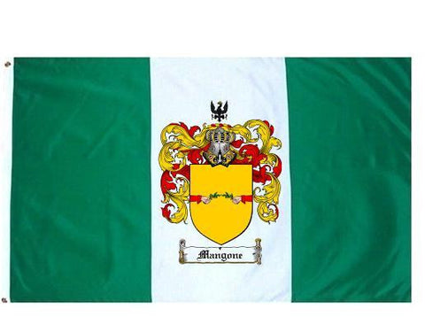 Mangone family crest coat of arms flag