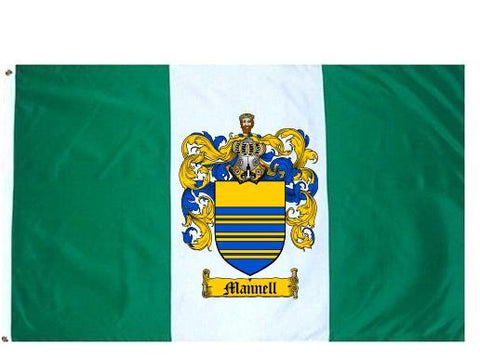 Mannell family crest coat of arms flag