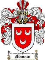 Mannin coat of arms family crest download