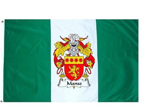 Manso family crest coat of arms flag