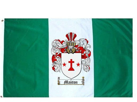 Manton family crest coat of arms flag