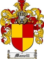 Manvill coat of arms family crest download