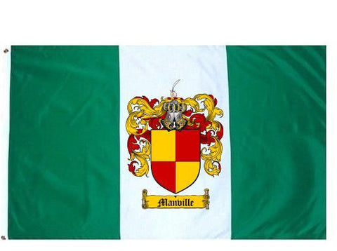 Manville family crest coat of arms flag