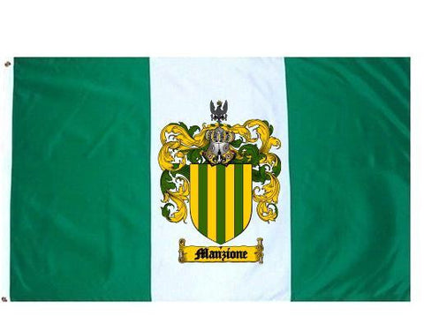 Manzione family crest coat of arms flag