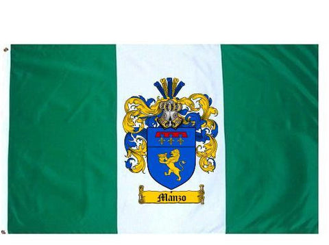 Manzo family crest coat of arms flag