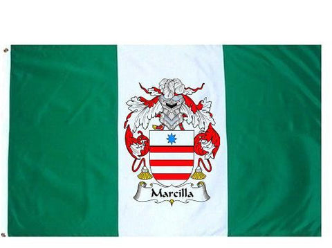 Marcilla family crest coat of arms flag