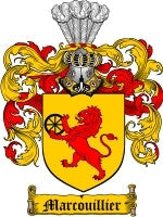 Marcouillier coat of arms family crest download