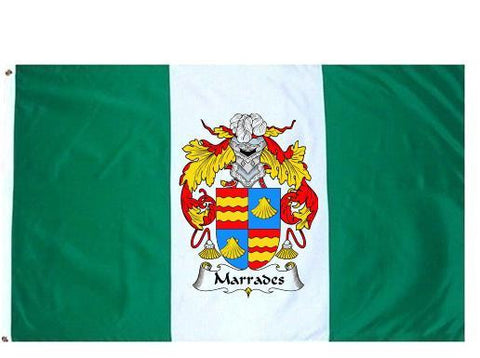 Marrades family crest coat of arms flag