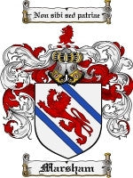 Marsham coat of arms family crest download