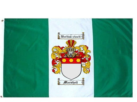 Marshell family crest coat of arms flag