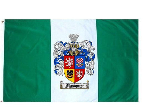 Masopust family crest coat of arms flag