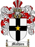 Mathieu family crest coat of arms emailed to you within 24 hours ...