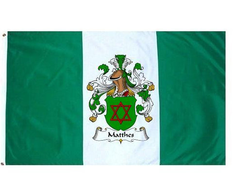 Matthes family crest coat of arms flag