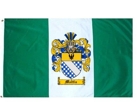 Mattia family crest coat of arms flag