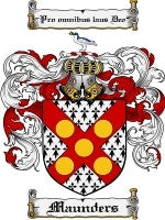 Maunders coat of arms family crest download