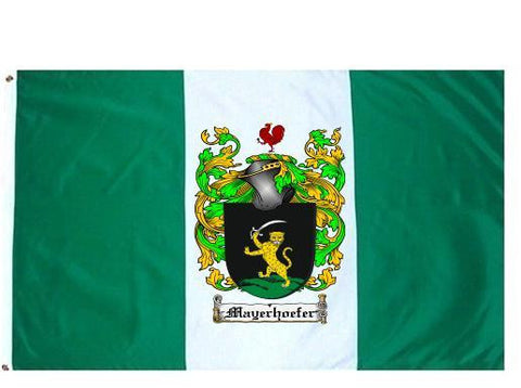 Mayerhoefer family crest coat of arms flag