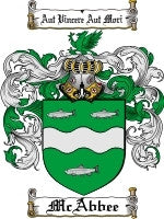 Mcabbee coat of arms family crest download