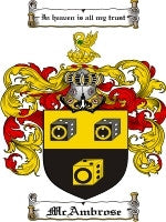 Mcambrose coat of arms family crest download