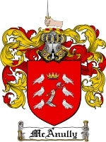 Mcanully coat of arms family crest download