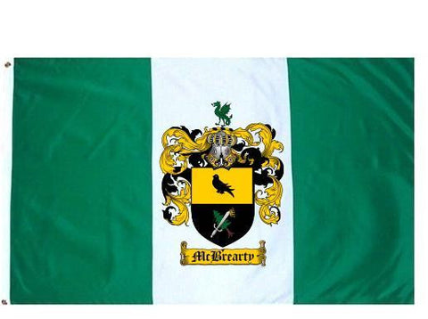 Mcbrearty family crest coat of arms flag