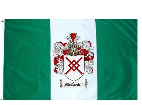 Mccardell family crest coat of arms flag