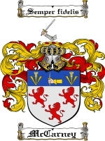 Mccarney coat of arms family crest download