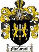 Mccarroll coat of arms family crest download
