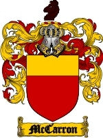 Mccarron coat of arms family crest download