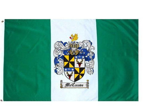 Mccause family crest coat of arms flag
