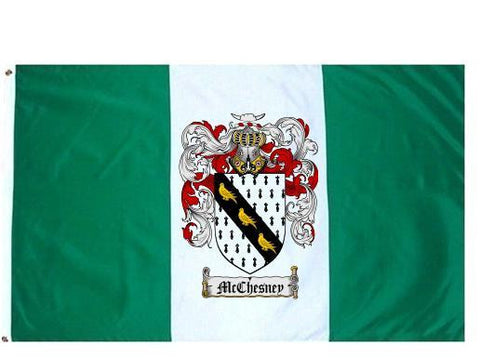 Mcchesney family crest coat of arms flag