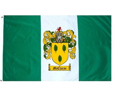 Mcclaran family crest coat of arms flag