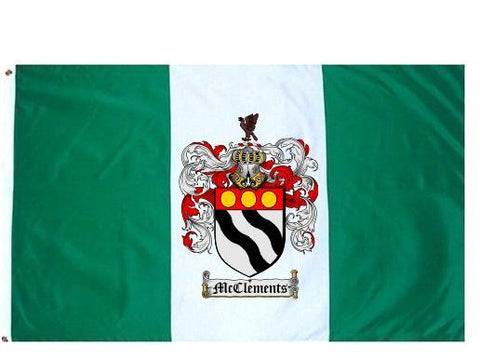 Mcclements family crest coat of arms flag