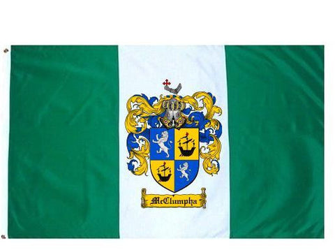 Mcclumpha family crest coat of arms flag