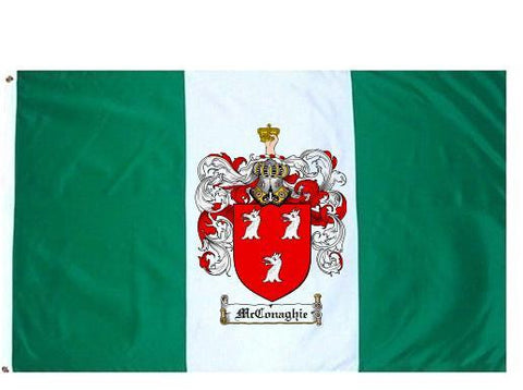 Mcconaghie family crest coat of arms flag