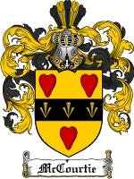 Mccourtie coat of arms family crest download