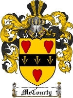 Mccourty coat of arms family crest download
