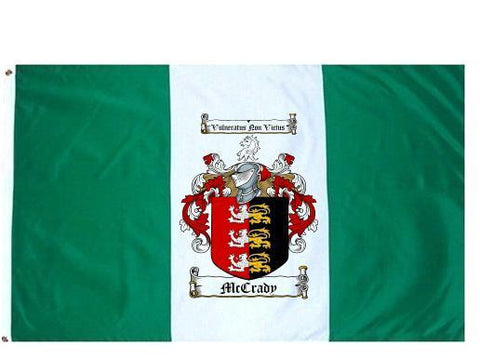 Mccrady family crest coat of arms flag