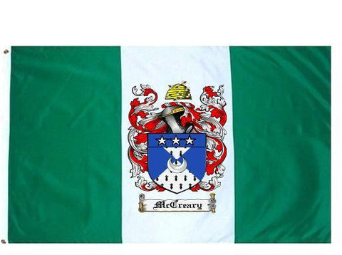 Mccreary family crest coat of arms flag