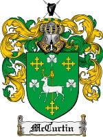 Mccurtin coat of arms family crest download