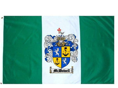 Mcdowell family crest coat of arms flag