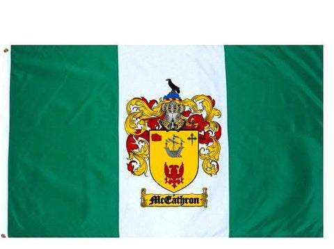 Mceathron family crest coat of arms flag