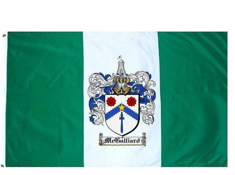 Mcgalliard family crest coat of arms flag