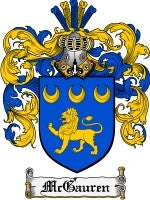 Mcgauren coat of arms family crest download
