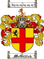 Mcgillick coat of arms family crest download