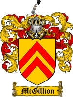 Mcgillion family crest coat of arms emailed to you within 24 hours ...