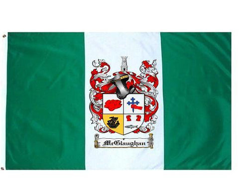 Mcglaughan family crest coat of arms flag