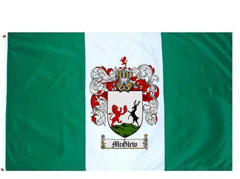 Mcglew family crest coat of arms flag