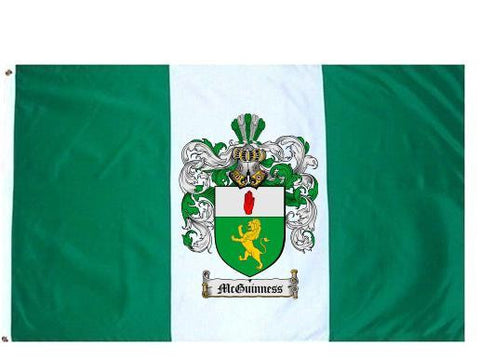 Mcguinness family crest coat of arms flag